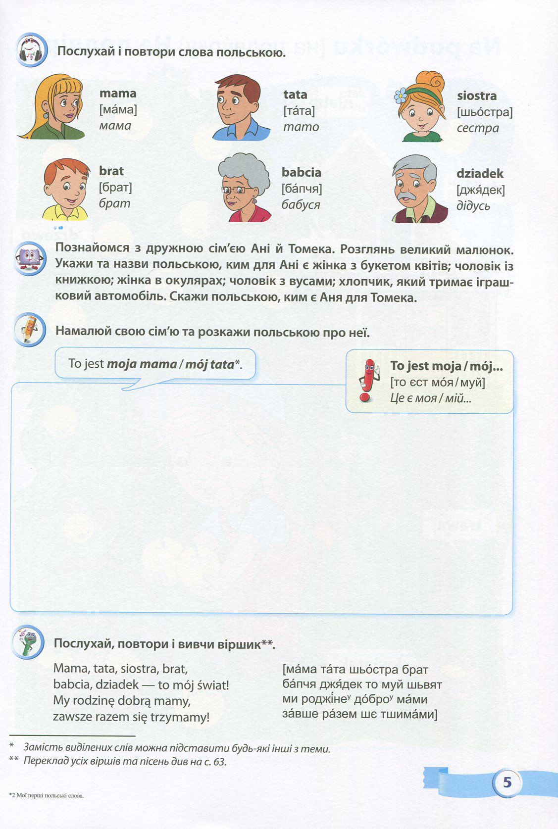 Мої перші польські слова. Ілюстрований тематичний словник для дітей 4 – 7 років - Зображення 5