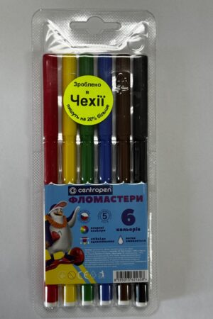 Фломастери 6 кольорів, Centropen, №7790